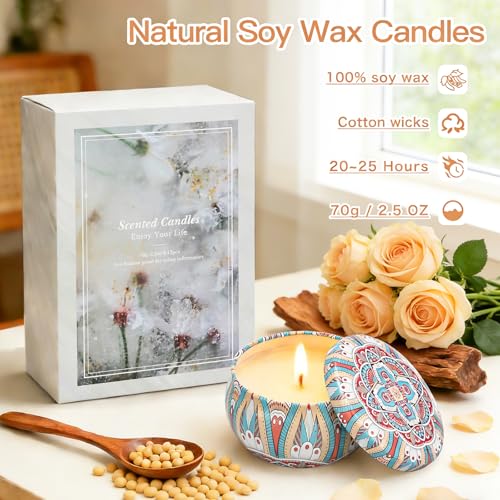 Image of Scented Candles Gift Set, 12 Pack Soy Wax Aromatherapy Candles