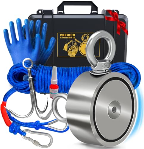 Logui Projects 1200 LB Magnet Fishing Kit with Case - 2...