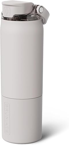 BrüMate Rise - Botella de agua de 25 onzas con popote de silicona cubierto, botella de agua aislada 100% a prueba de fugas, base apta para