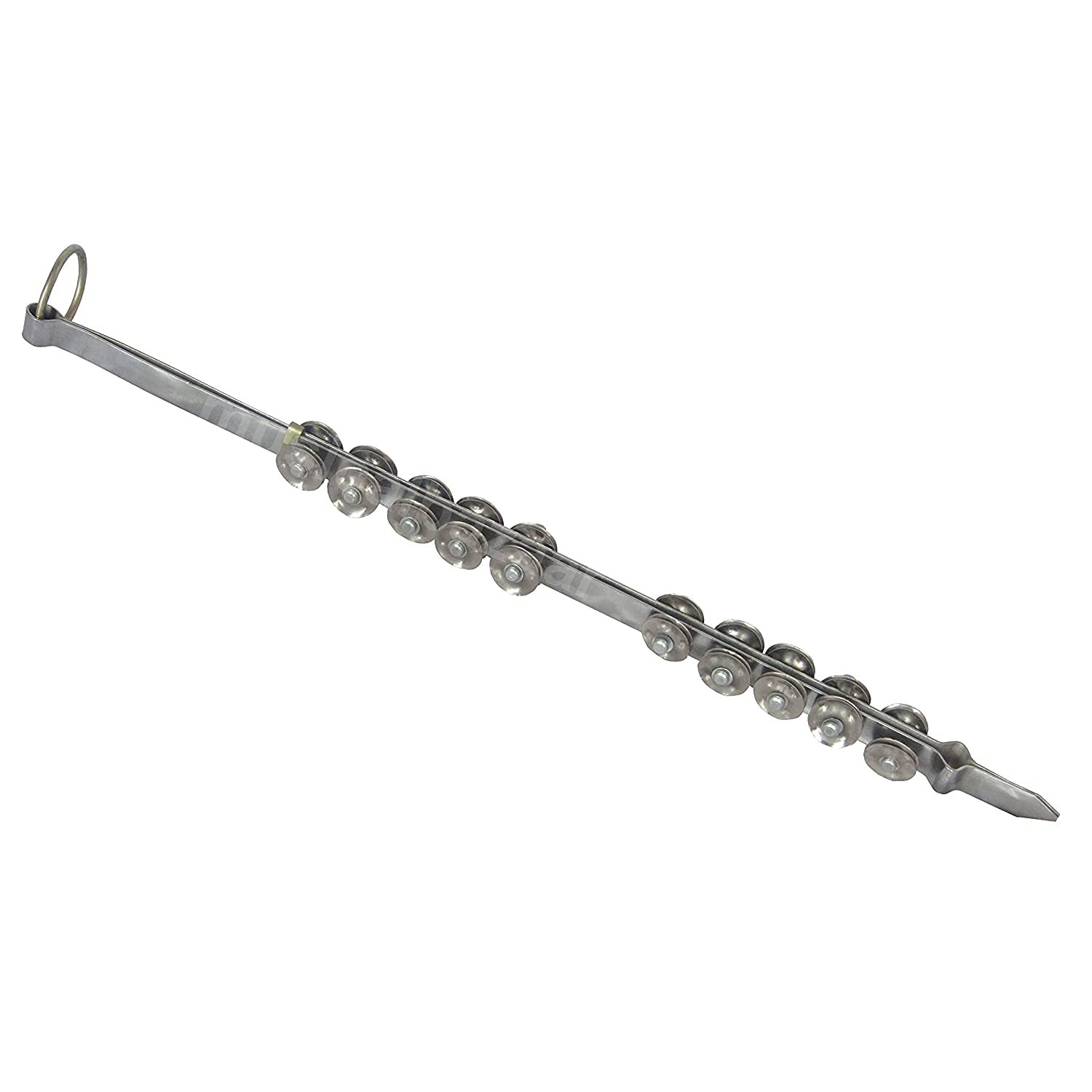 Steel Chimta with 20 Jingles for Bhangra, Kirtan, Pooja and Singing Chimta, Musical Fire Tongs for Puja, Folk Indian Music Instrument-image-27