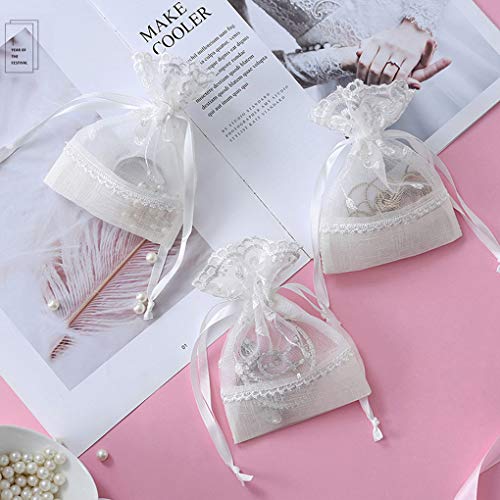 Guangcailun Koord Tassen Slub Garen Sieraden Pouches Candy Container Drawable sieraden garen zak Wedding Party Favor… - Afbeelding 5