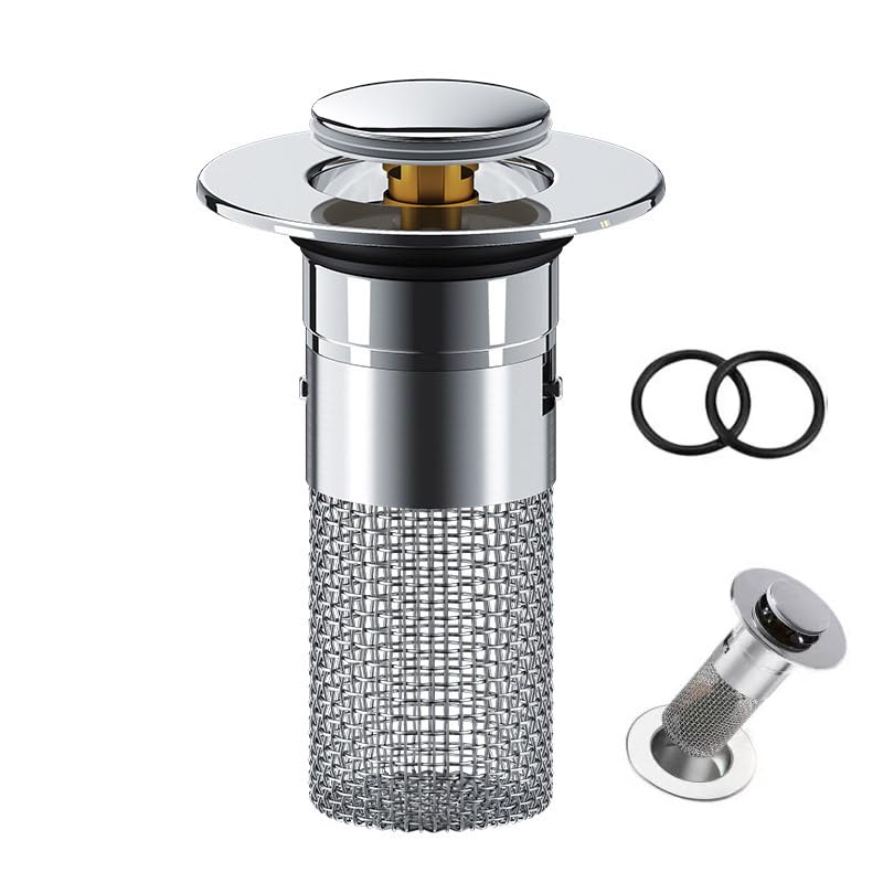 Amazon.co.jp: Yurika 洗面台 排水栓 ゴミ受けポップアップ 洗面台自