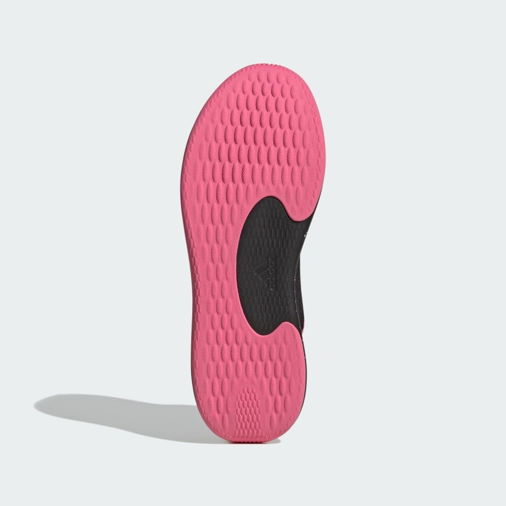 adidas Women's Cloudfoam Pure Sneaker: 5 Core Black/Pink Fusion/Lucid Pink