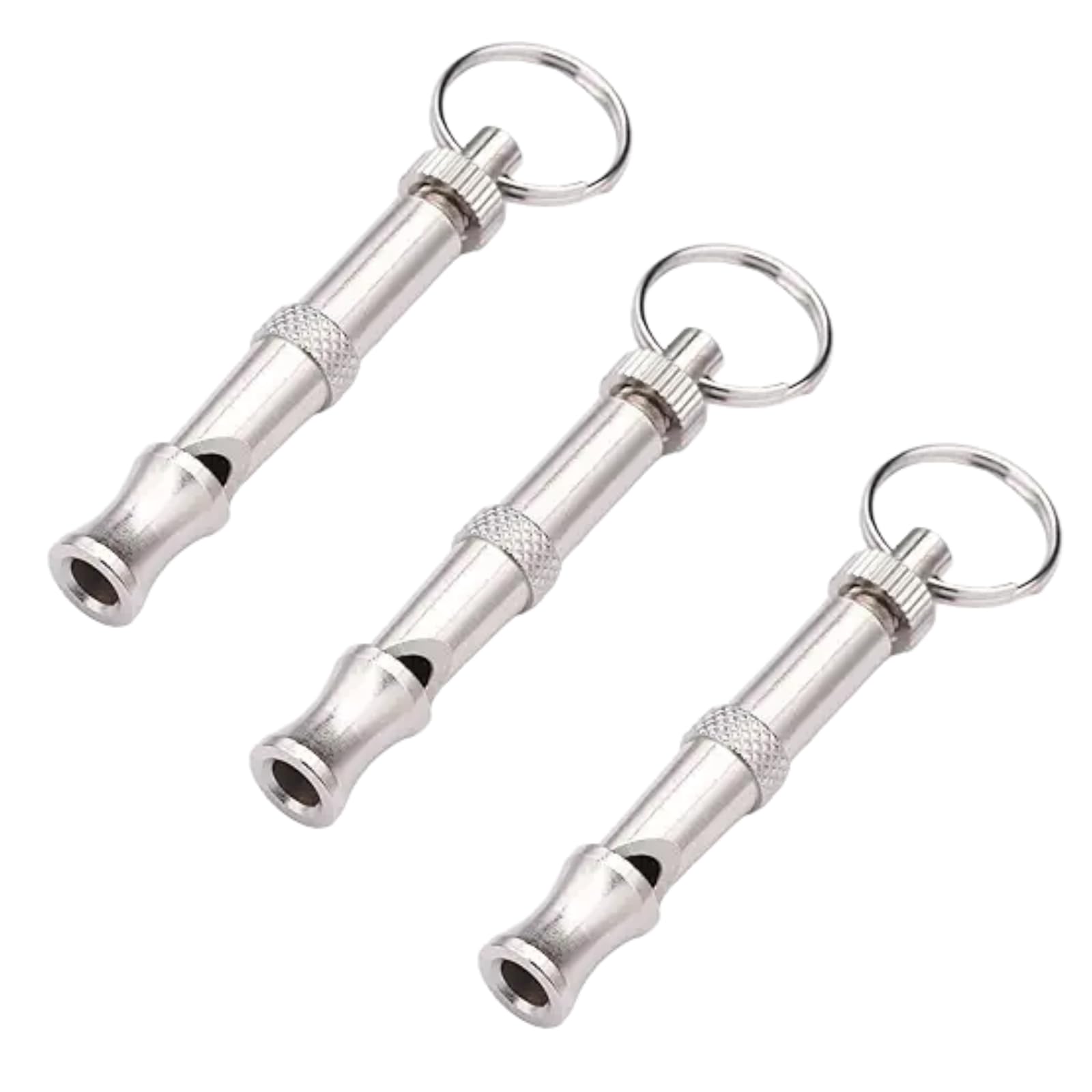 Hehglng 3Pcs Silver Adjustable Ultrasonic Dog Whistle,Portable Whistle Pet Whistle Supersonic Whistle Dog Whistles for Pet Training,Training and Behavior Aids, Portable Pet Training Aid