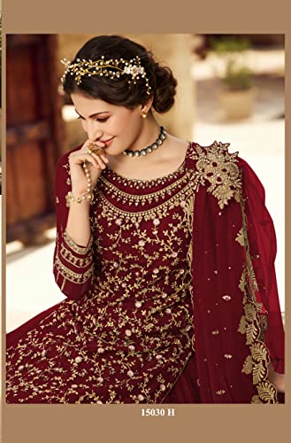 Exclusive Designer party wear Pakistani Bridal Embroidery Net dress with skirt bottom for women - 150303