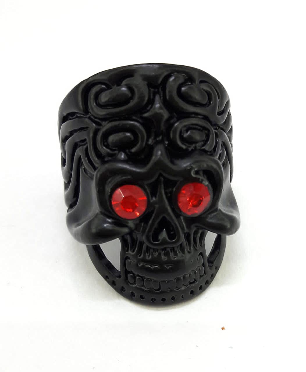 Black Colour Lion Head Ring For Bikers Unisex
