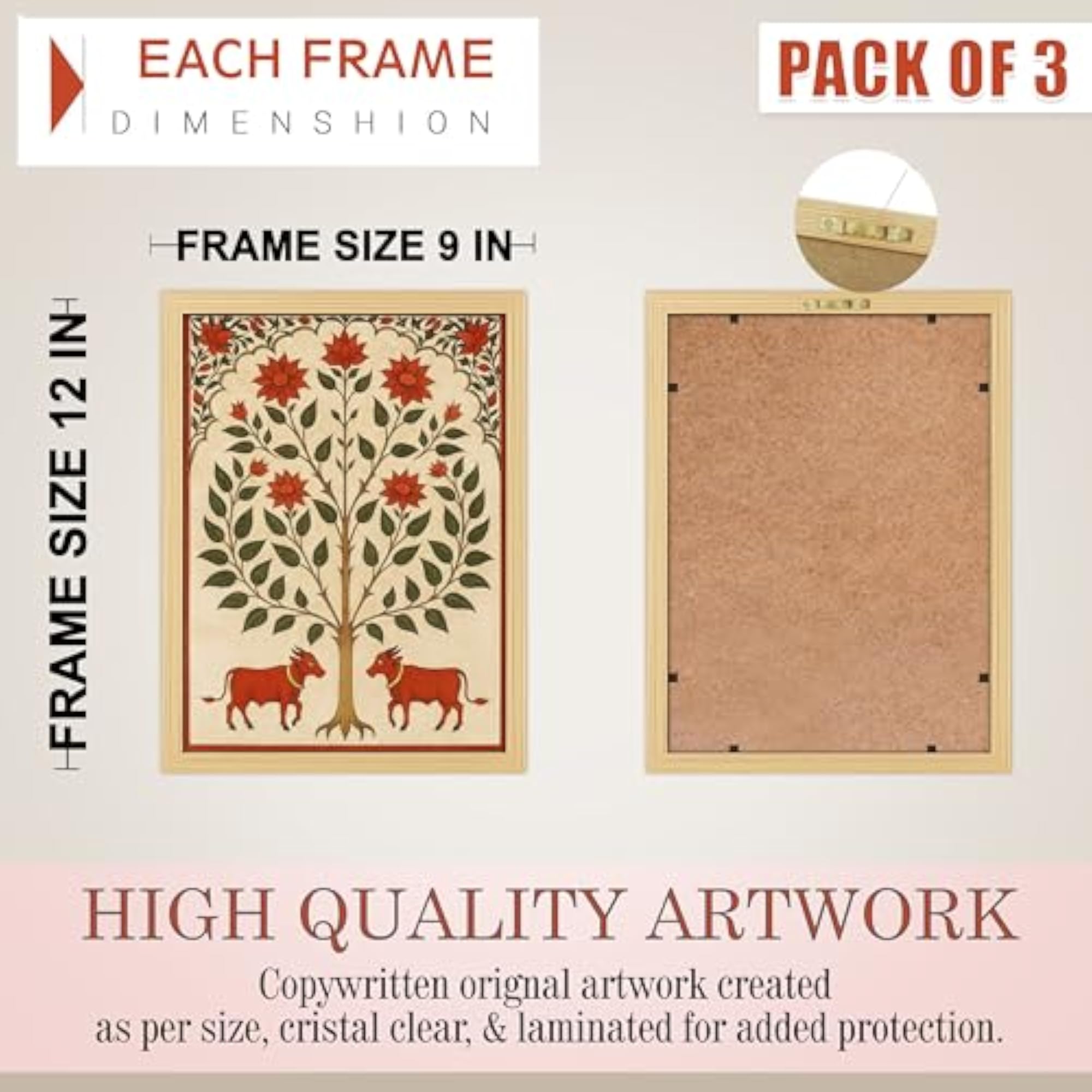 Madhubani Wall Art Painting, Framed Home Décor