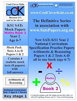 Paperback SATs KS1 Year 2 Maths Practice Papers 1 & 2 (Mock Tests A-D) Book 2: Book 2 (SATs KS1 Year Practice Papers) Book