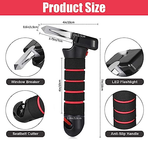 Car Emergency Kit, 4-in-1 Car Cane Mobility Aid with Adjustable Standing Support Handle, Car Window Breaker, Seatbelt Cutter, LED Light, Grab Handle, Portable Car Escape Tool for Disabled and Elderly - Image 3