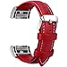 Fullmosa Fitbit Charge 2 Band/Fitbit Charge 2 Strap/Wristbands/Fitbit Charge 2 Replacement/Fitbit Charge 2 Accessories, Genuine Leather Strap for Fitbit Charge 2, Red