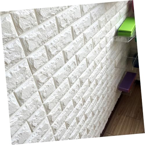 Papel pintado 3D de ladrillo autoadhesivo lavable e impermeable XPE pack 10 7