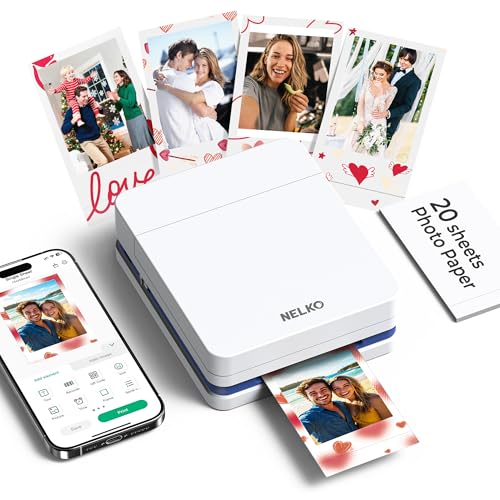 Nelko Photo Printer, PP01 Color Mini Portable Printer, Instant...