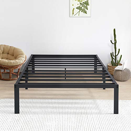 Sleeplace 14 Inch Tall Spt-200 Steel Slat Bed Frame / Non-Slip Support/ (Grey),14Bf13T, Twin #TOP19