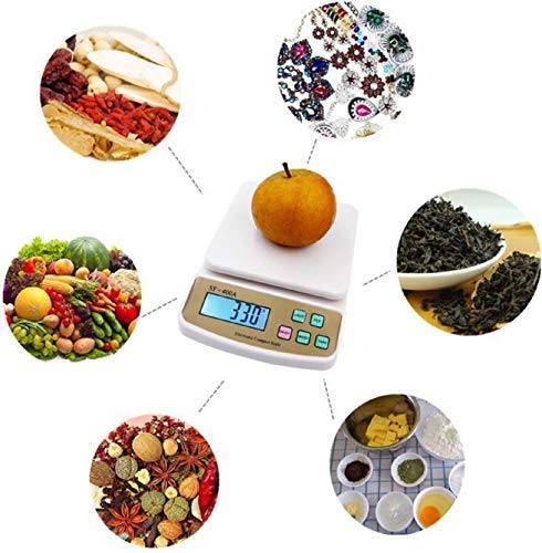 MOSHTU Portable Electronic Compact Digital Kitchen Scale Multifunction School Weight Weighing Scale Precision Digital Balance SF-400A Scale 3
