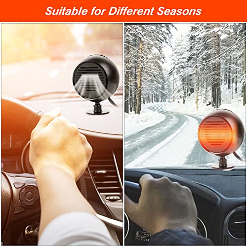 Portable Car Heater Fan,180W-240W 12V Windscreen Fan Plug-In Anti-Fog Car Fan Windshield Defroster Automobile Heater Warmer Vehicle Demister Fast 2 In 1 Heating Cooling Dryer Auto Rotation Heater Fan #TOP4