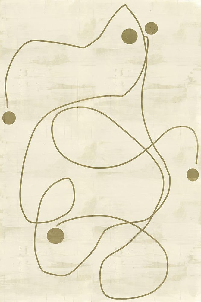 Póster impreso de líneas y puntos neutros, 1 - Proyecto C (45,7 x 61 cm)