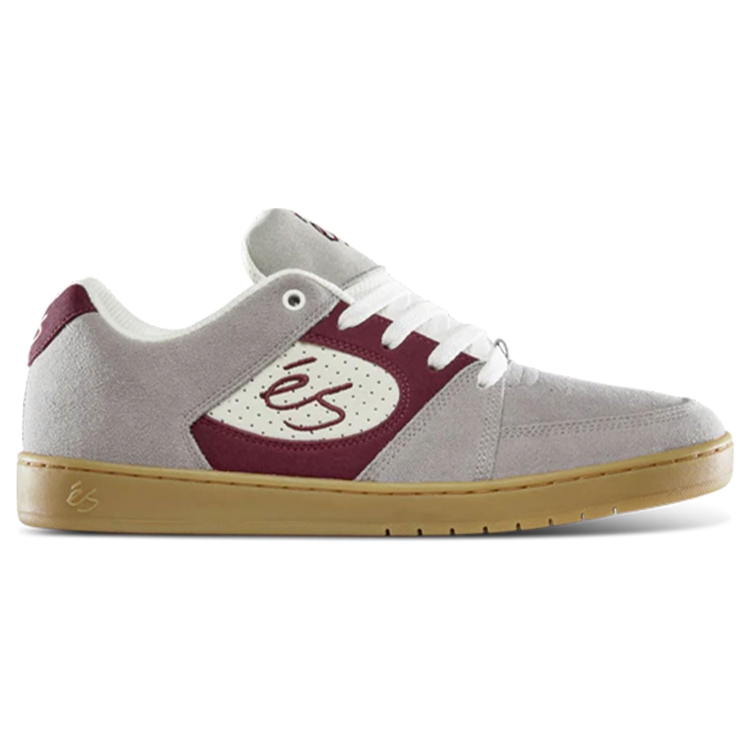 Es Skateboard Shoes Accel Slim Grey/Burgundy Size 12