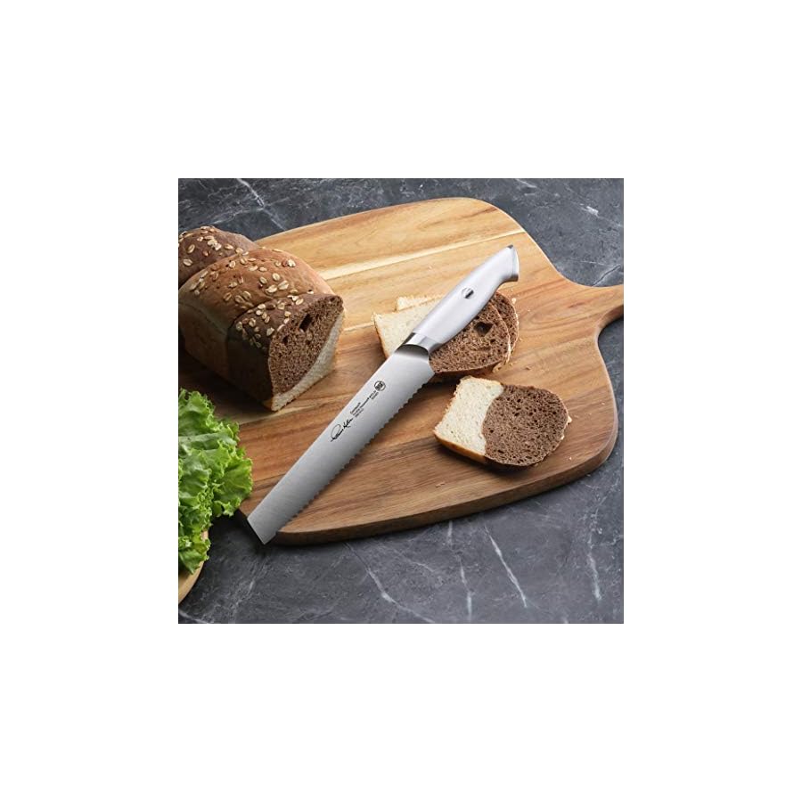Cangshan Thomas Keller Signature Collection Swedish Powder Steel Forged, 8-Inch Bread Knife, White