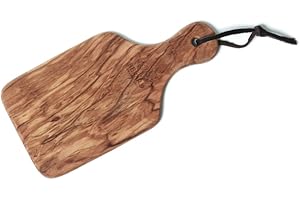 Berard 54070 8'' French Olivewood Cutting Board with Ergonomic Handle --Exceptionally Small & Sleek--