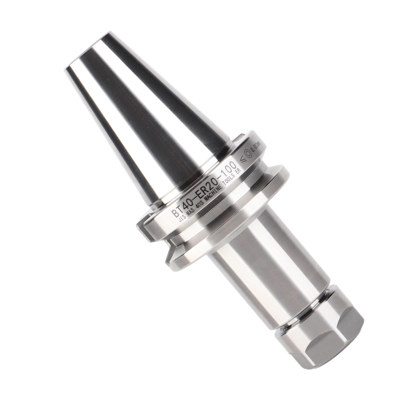 Portautensili a pinza BT40 – ER20 – 100, accessorio di fresatura CNC ad alta precisione, pinza a pinza ER20 di precisione per mandrino BT40 con range di serraggio da 1 a 13 mm,