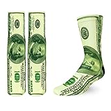 Benefeet Sox Crazy Socks for Men Funny Money Socks for Boys Teens Unisex 3D Print Dollar Novelty Patterned Designer Sock for Kids Athletic Tube Sock