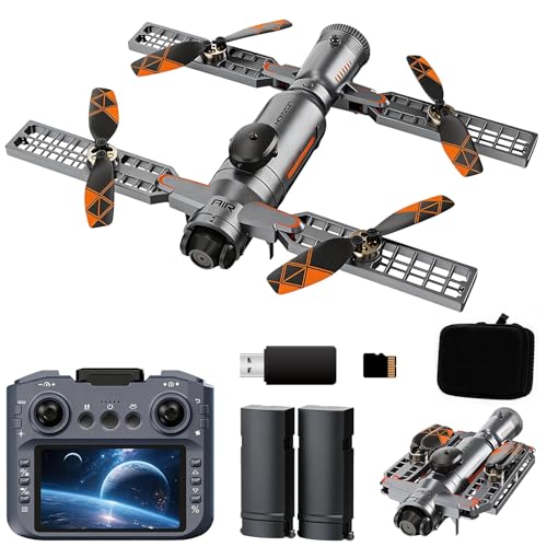 OBEST Drone avec Caméra, Écran De Télécommande 4,3 Pouces, RC Quadricoptère, Contrôle par Application, Retour Automatique, Évitement Automatique Des...