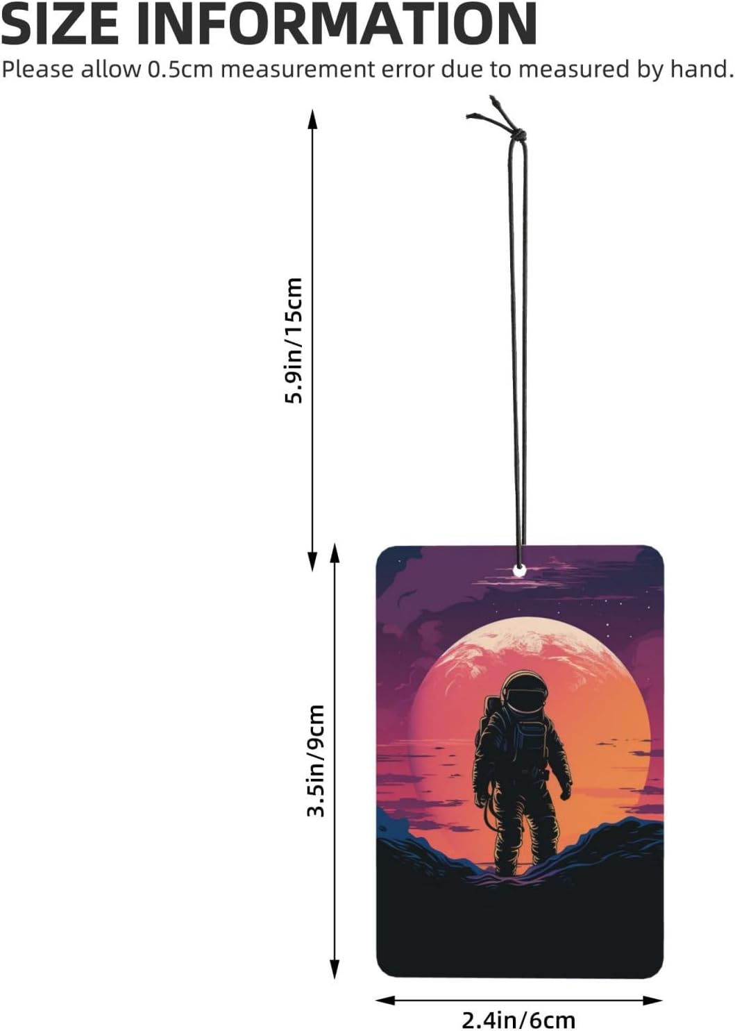 Cool Astronaut Car Air Fresheners Cards Set of 4 Pieces, Long-Lasting Auto Aromatherapy Tablets Gifts Car Rearview Mirror Pendant Hanging Scented Cards for Wardrobe Bathroom image 4