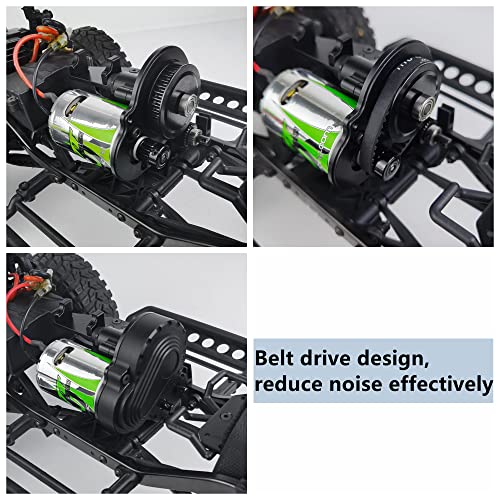 Morlordy Rc Complete Belt Assembled Reversed Two Speed Transmission Gearbox For 1/10 Rc Crawler Car Axial Scx10 90027 Wraith 90048 Upgrades #TOP2