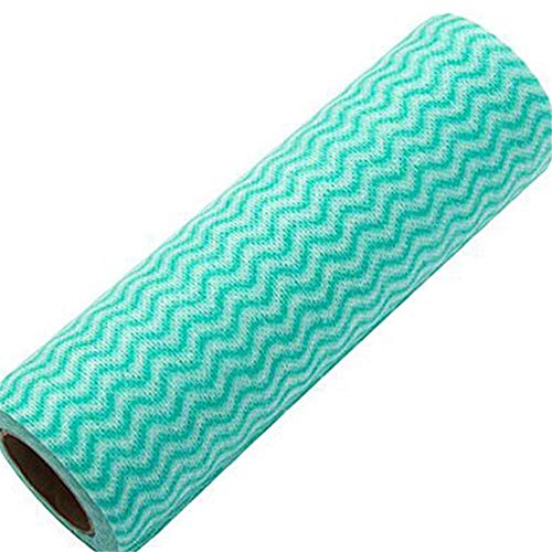 Küche Zu Hause Punkt Brechen Typ Vlies Freischneiden Einweg Lappen Tuch Geschirrtuch Reinigungstuch 50 Stück Grün 20 * 30Cm