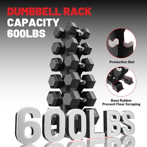 Image of A-Frame Dumbbell Stand, Dumbbell Barbell Storage & T Bar Row for Home Gym