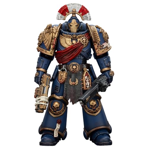 JOYTOY Warhammer 40,000 1/18 Action Figure Ultramarines Relic Secundus Armour with Artificer Bolt Rifle, chainsword and Bolt Pistol Collection Model Birthday Gifts