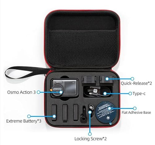 Honlyn Storage Bag For Dji Action 3 Action Camera Clutch Portable Wearable Black, Action 3 Bag #TOP2