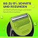 GilletteLabs i3 Body + Intimate Trimmer Herren mit SkinFirst-Technologie — Intimrasierer Mann für Körper & Intimbereich, Wasserdichte — Schwarz/Grün