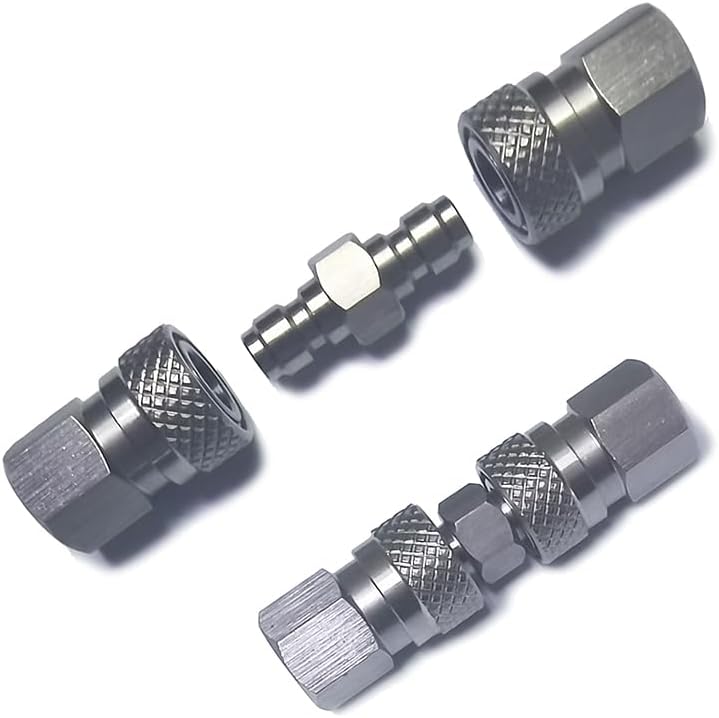 2pcs 8mm Male to Male Fill Nipple HPA Filling Plug Adapter Quick Disconnect Coupler Stainless Steel for Paintball PCP Airsoft Diving