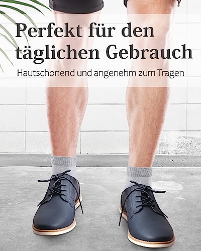 Image of Fiera Besa Diabetic Bamboo Socks with Lycra for Men - Ankle High - No Seam at Toe Nails - Business and Leisure - Suitable for Seniors - 4 Pairs