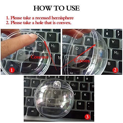 Aomgd 25 Set 50 Pieces Christmas Clear Plastic Fillable Ornaments, Diy Bath Bomb Mold,Acrylic Clear Plastic Ornaments Balls Fillable Wedding Party Decor With 5 Size 30Mm 40Mm 50Mm 60Mm 70Mm #TOP6