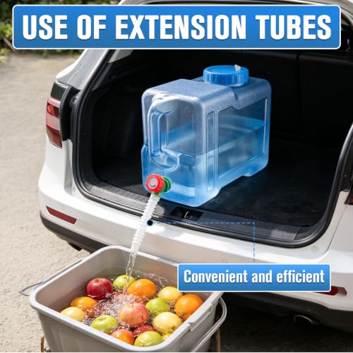 Ropoy Contenedor de Agua Portátil 15L 3.3 Galones con Grifo, Tanque de Almacenamiento de Agua Grado Alimenticio Libre de BPA, Jarra a Prueba de Fugas para Camping, Senderismo, Picnic, Viajes en Auto, Emergencias miniatura 4
