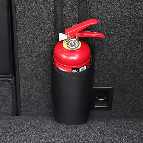 YULLING 2 Piezas extintor Colgante Bolsa Organizador de Tronco de Coche Bolsa extintor Titular Bolsa de Almacenamiento Correa de fijación elástica Bolsa de Almacenamiento extintor Correa(M) Cover