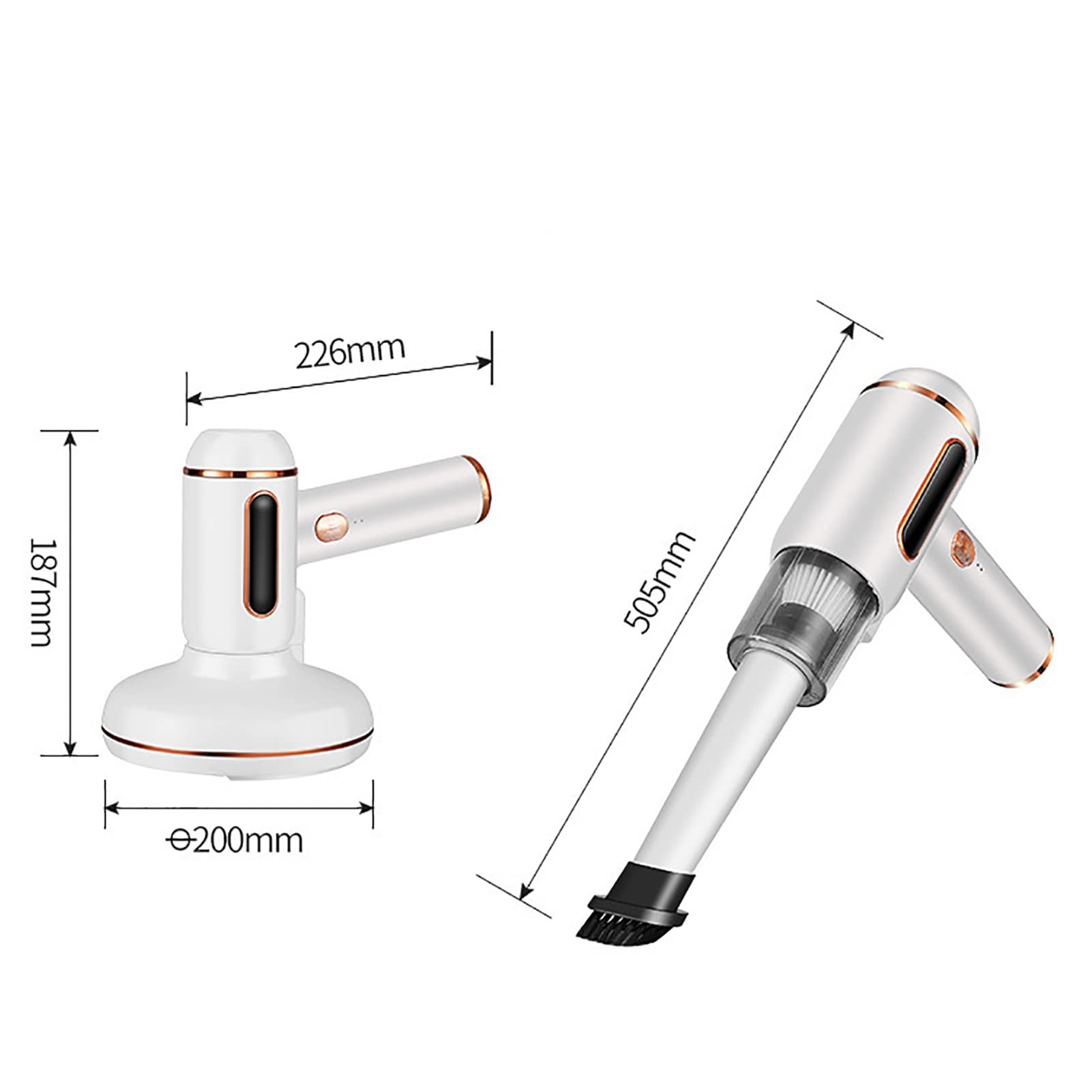 PAHION Wireless Aspirapolvere Portatile 7500 Pa UV Aspirapolvere Per Acari cattura polvere Antiacaro Elimina Il 99,99% Degli Acari Della Polvere Per Pulizia Materasso, Cuscini, Divani