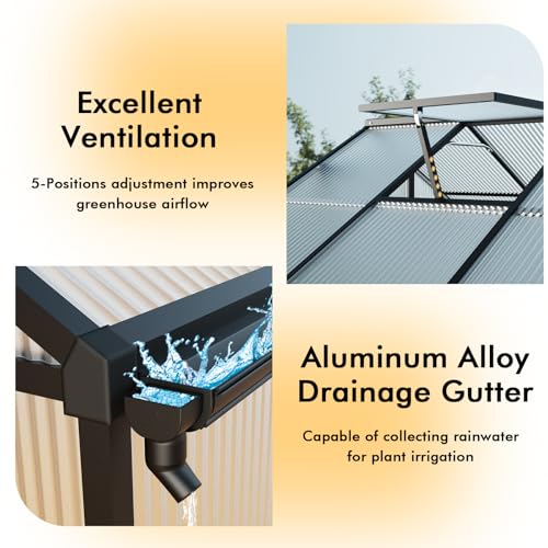 Heavy-Duty-Greenhouse-Large-Walk-in-Green-Houses-for-Outside-and-Winter-Garden-Planting-Enhanced-Aluminum-Greenhouse-Kit-Withstands-Strong-Wind-or-Heavy-Snow-to-Protect-Vegetables-or-Plants-814FT Heavy Duty Greenhouse Large Walk in Green Houses for Outside and Winter Garden Planting Enhanced Aluminum Greenhouse Kit Withstands Strong Wind or Heavy Snow to Protect Vegetables or Plants 814FT
