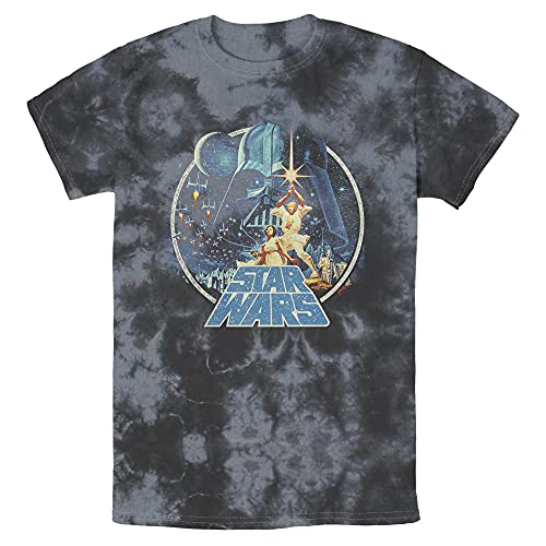 T-shirt Star Wars Homme Noir Vintage Poster Retro Wash T-Shirt XXL Charcoal