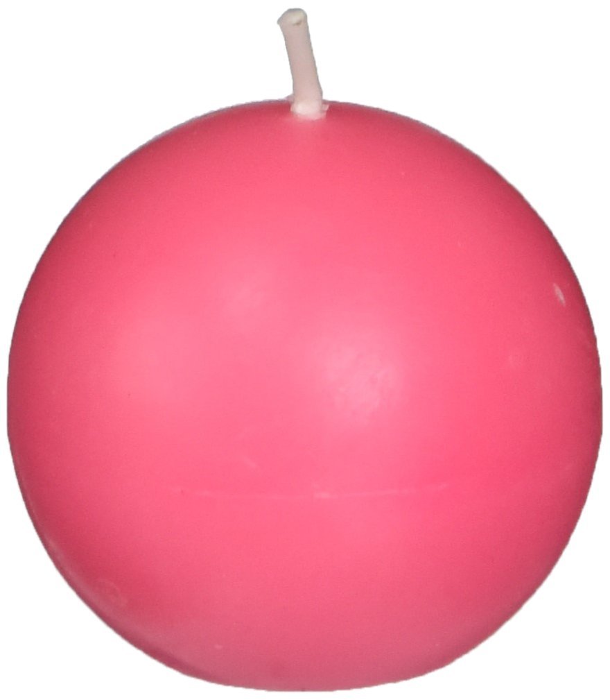 Zest Candle12-Piece Ball Candles, 2-Inch, Hot Pink