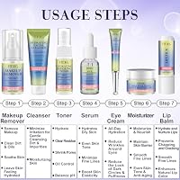 Skin Care for Teens,Gentle Hydrating Skin Care Set Kit with Clean Ingredients,Daily Facial Skincare Set for Teens Kids Women,Skincare Gift Set for Teenage Girls Women Travel Size Toiletries Essentials — image 4