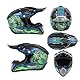 Jugend Downhill Motorradhelm, Motocross Helm MTB Helm Fullface Kinder, Motorradhelm ATV Motorradhelm, Crosshelm Helm Motorrad MTB Enduro Quad Helm, Für Mountainbike Bergbuggy Sport Schutz (Color : Gr