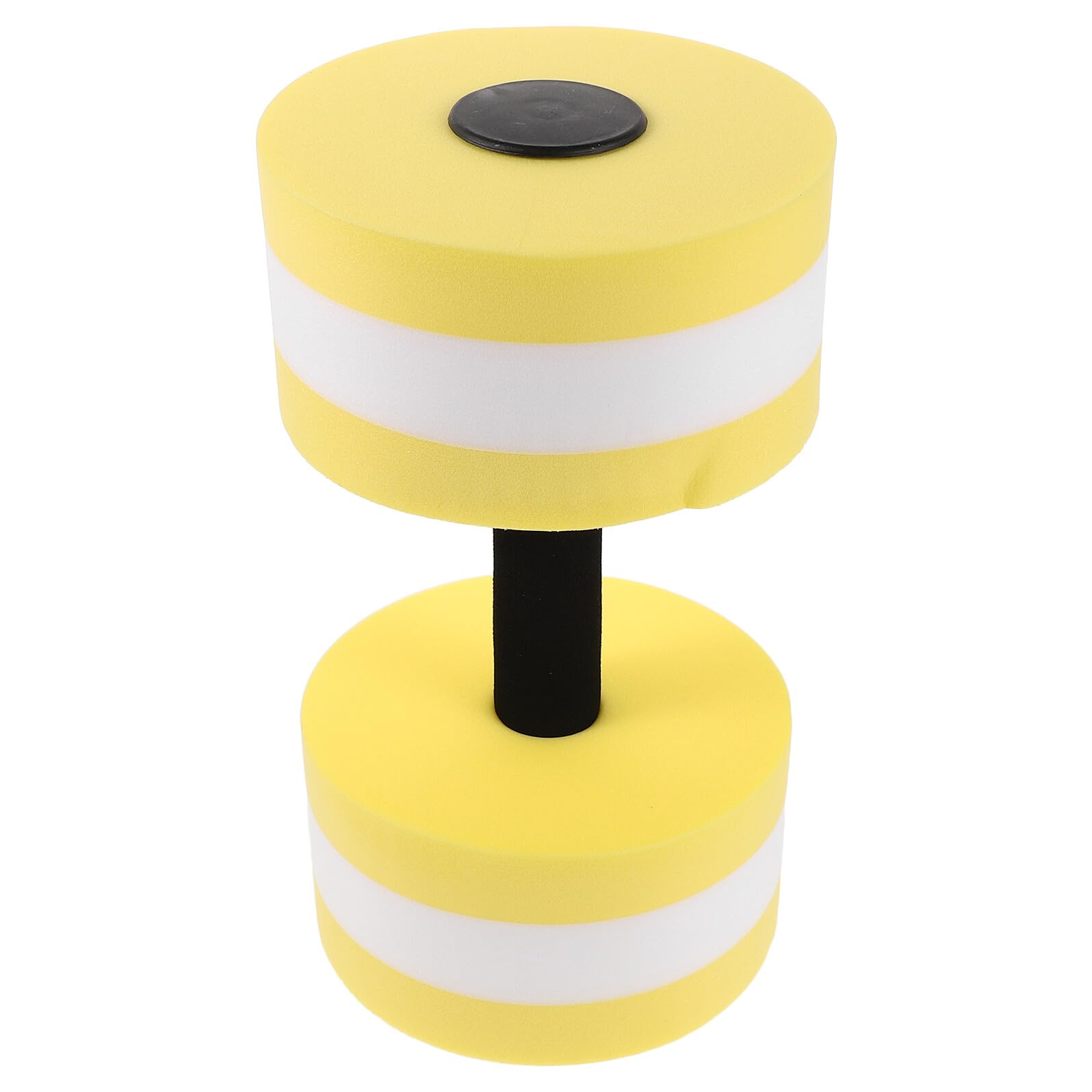 Zerodeko Haltères pour Exercices Aquatiques en Eva Légères et Flottantes, Lot 2 Pièces Jaune et Blanc, Accessoires Piscine Aquagym pour Tonification Musculaire et Remise