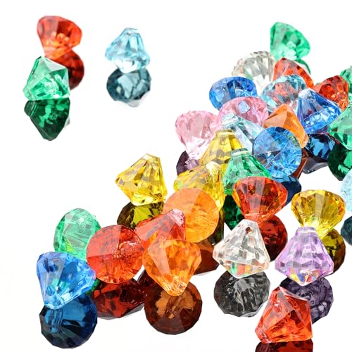 Gemme per artigianato, piccoli diamanti per artigianato, gioielli e gemme da 300,5 g, riempitivo per vasi, decorazione da spargere sulla tavola, rocce finte per acquari