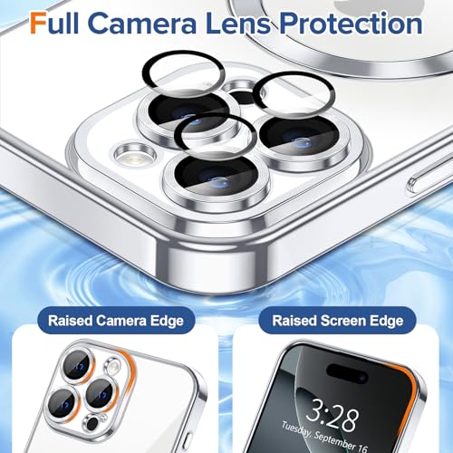 Coque iPhone 16 Pro transparente aimantée compatible MagSafe silicone souple antichoc Hython - 4