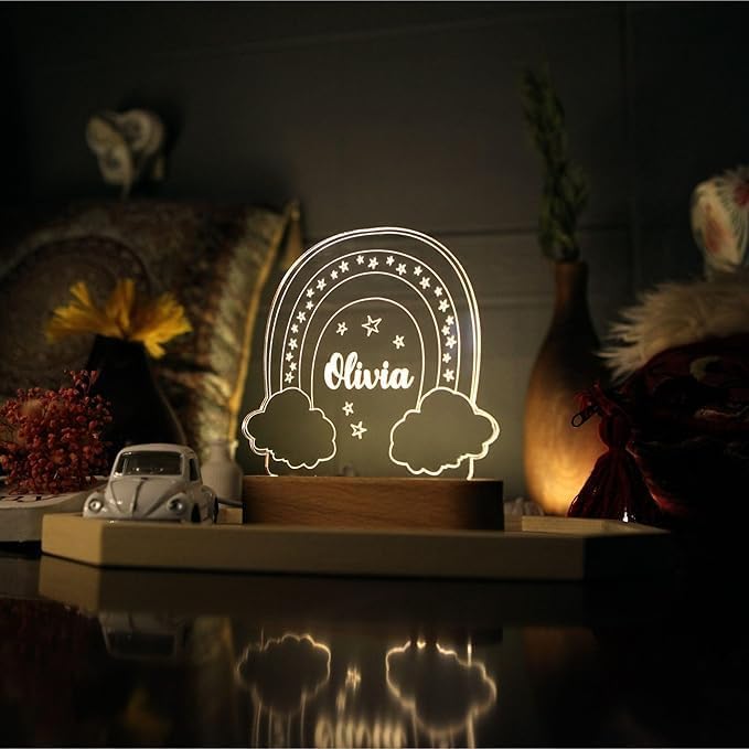 Lámpara de noche personalizada para niños con nombre miniatura 5