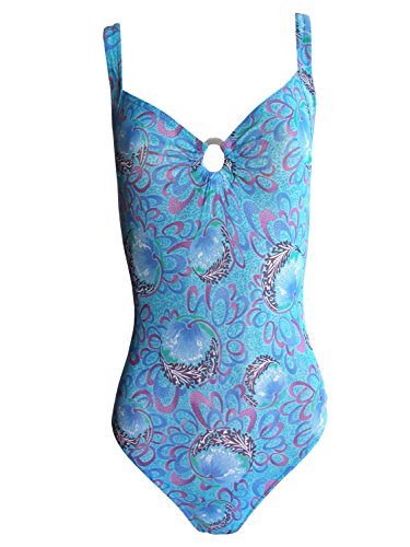 Solar Tan Thru Bandeau-Badeanzug blau, Gr. 40 B-Cup