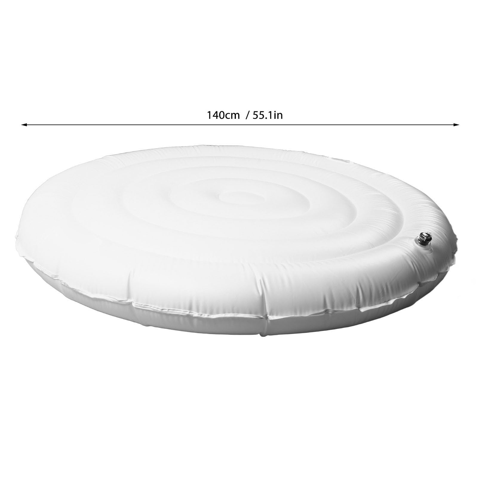 Agatige Copertura Gonfiabile per Vasca Idromassaggio, Copertura Spa Rotonda in PVC da 4,5 Ft Coperchio di Troppo Pieno per Piscina Isolante Pieghevole per Vasche Idromassaggio Gonfiabili